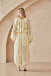 Cotton-Blend Eyelet Embroidered Balloon Pants