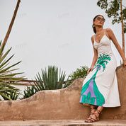 Vacation Style Maxi Printed Dress