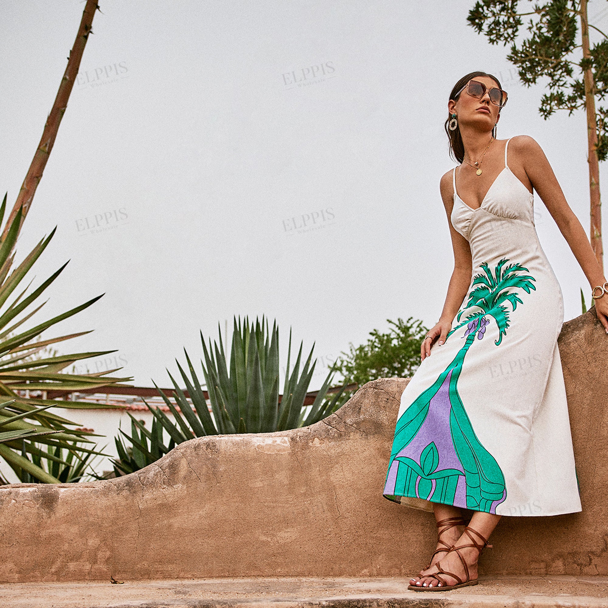 Vacation Style Maxi Printed Dress