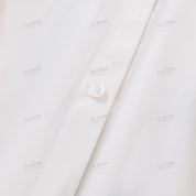 White oversized shirt with embroidered back
