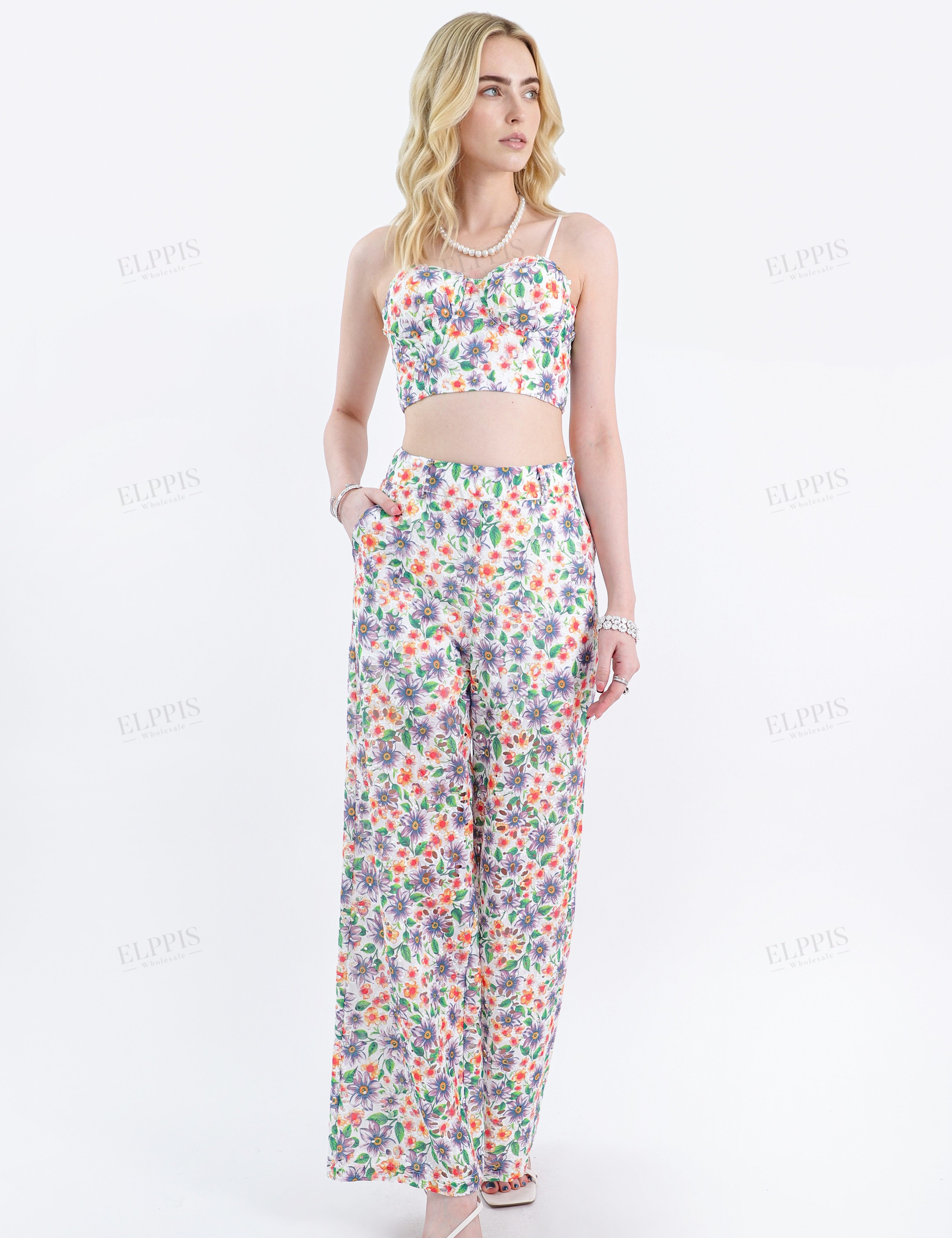 Floral Print Cotton Crop Camisole