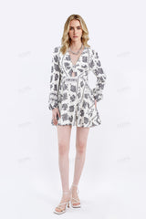 Bohemian Linen-Cotton Printed Dress
