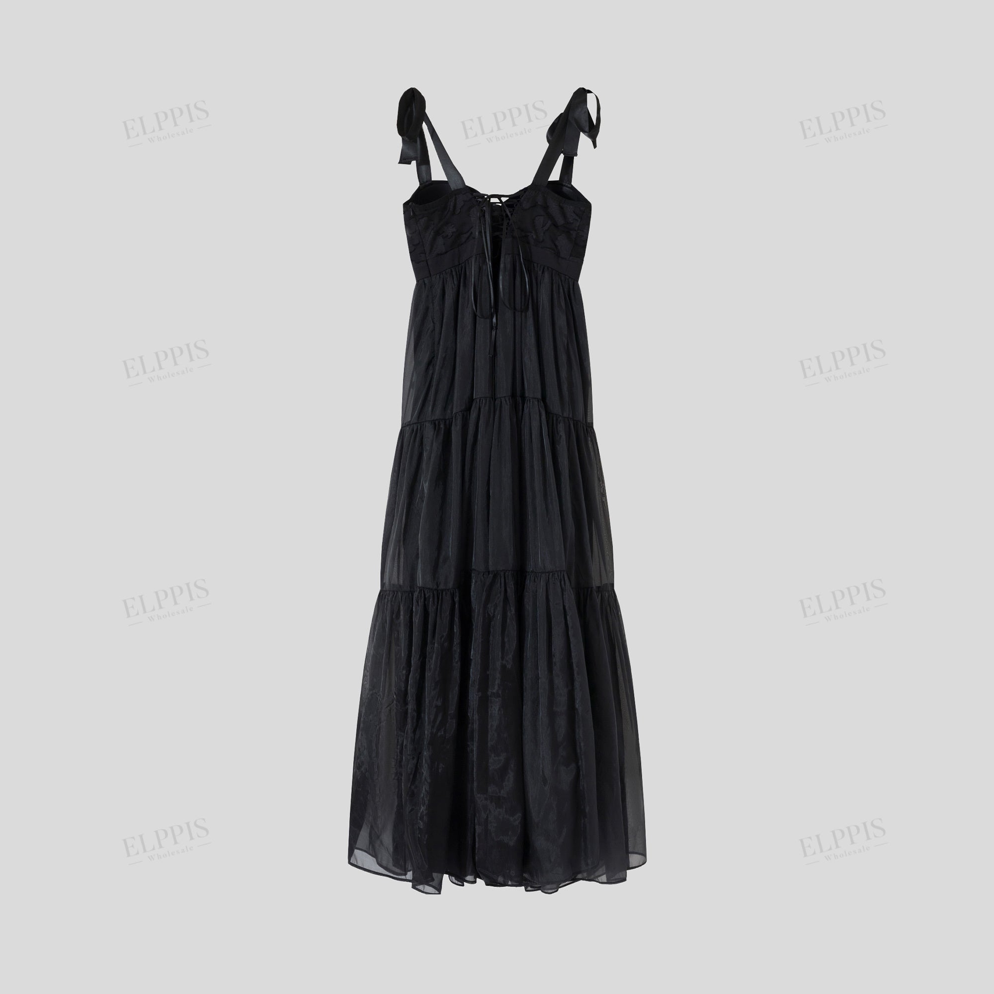 Strapless sexy French maxi dress