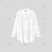 White oversized shirt with embroidered back