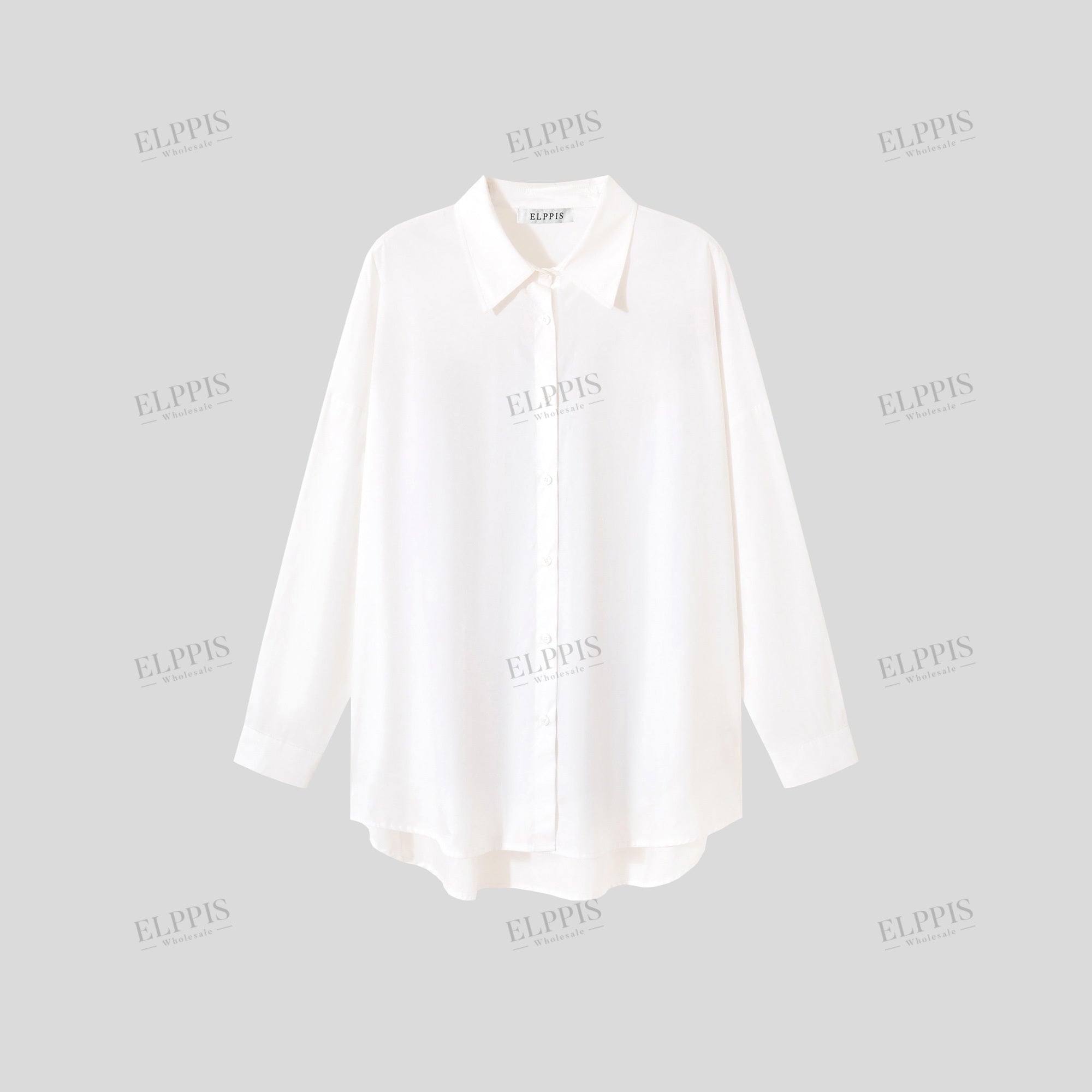 White oversized shirt with embroidered back