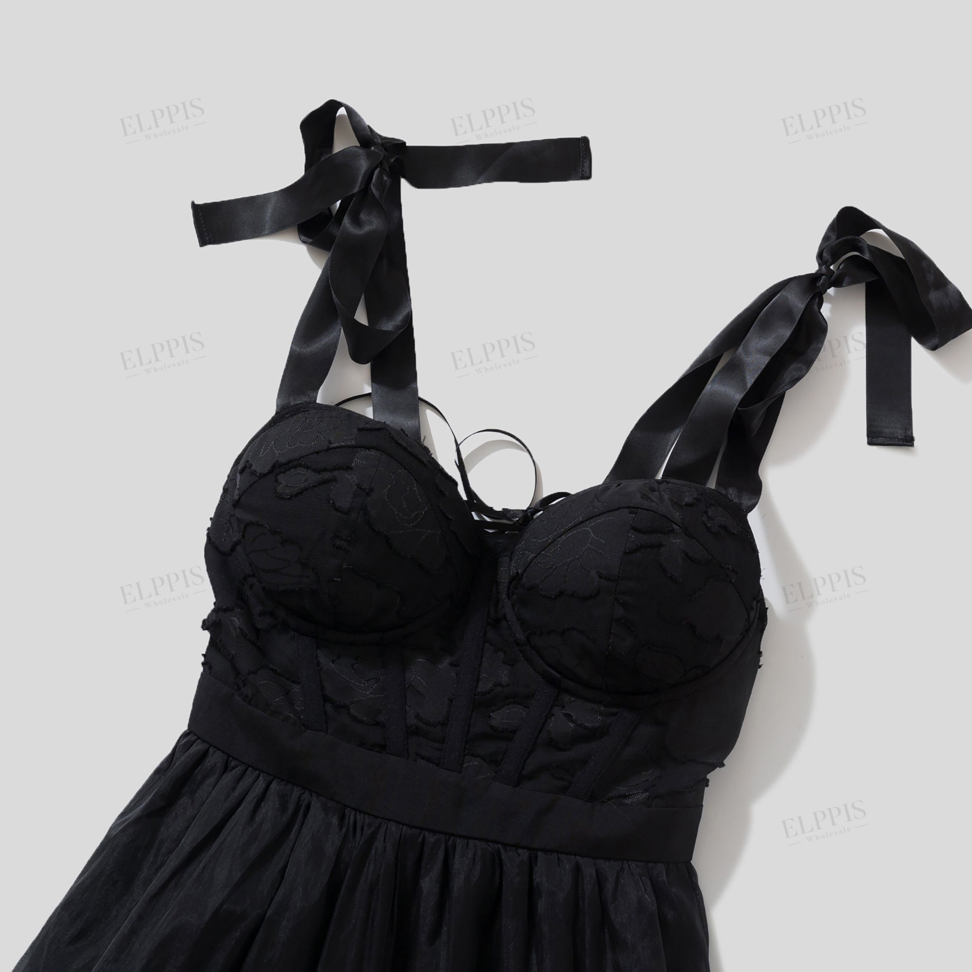 Strapless sexy French maxi dress