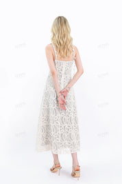 3D Floral Appliqué Lace Shift Dress