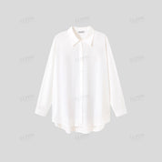 White oversized shirt with embroidered back