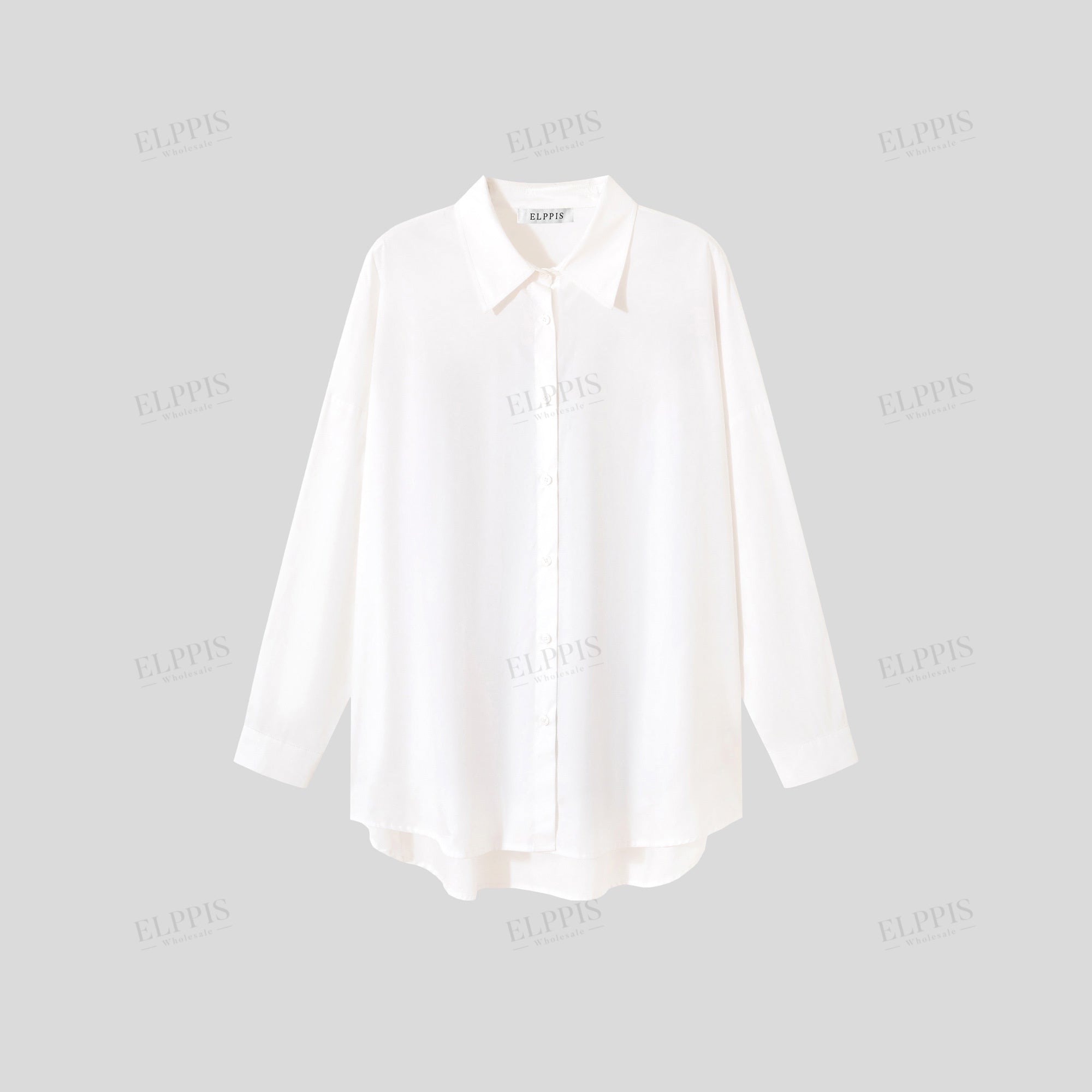 White oversized shirt with embroidered back