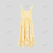 French lace 3D floral strap dress for parties