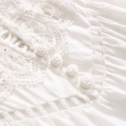 Ethnic style crochet lace decorated dress