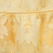 French lace 3D floral strap dress for parties