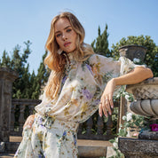 Botanical floral A-line shorts