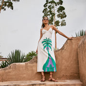 Vacation Style Maxi Printed Dress