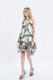 Bohemian Print Sleeveless Cami Dress