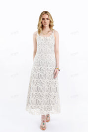 3D Floral Appliqué Lace Shift Dress