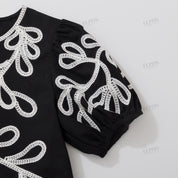 Embroidered short sleeve top