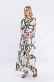 Bohemian Print Halter Maxi Dress