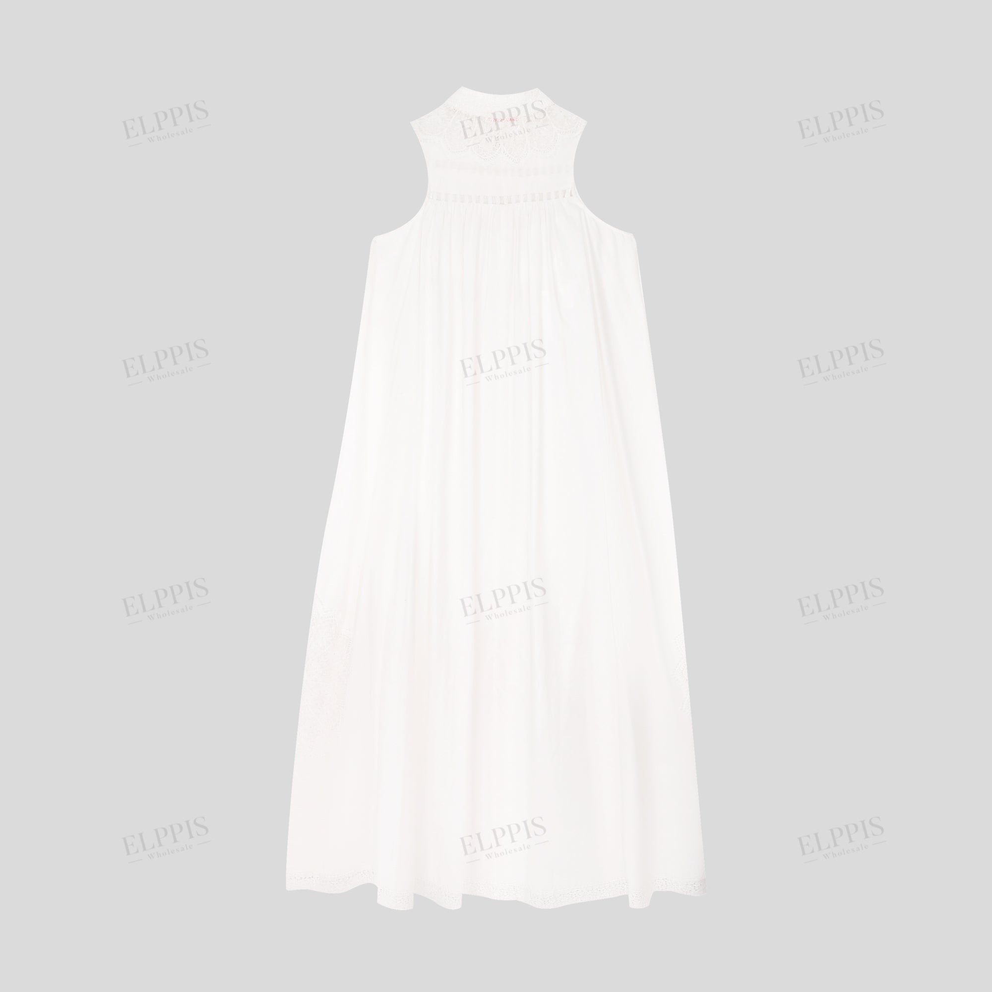Ethnic style crochet lace decorated dress