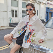 Heavy-duty embroidered loose shirt
