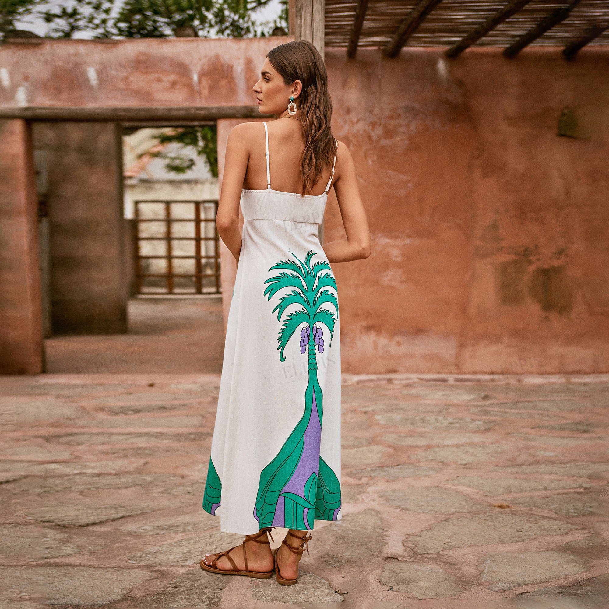 Vacation Style Maxi Printed Dress