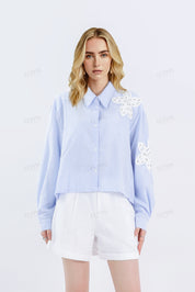 White Linen-Blend Tailored Shorts with Belt