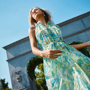 Printed sleeveless dress