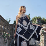 Ethnic style crochet lace decorated dress