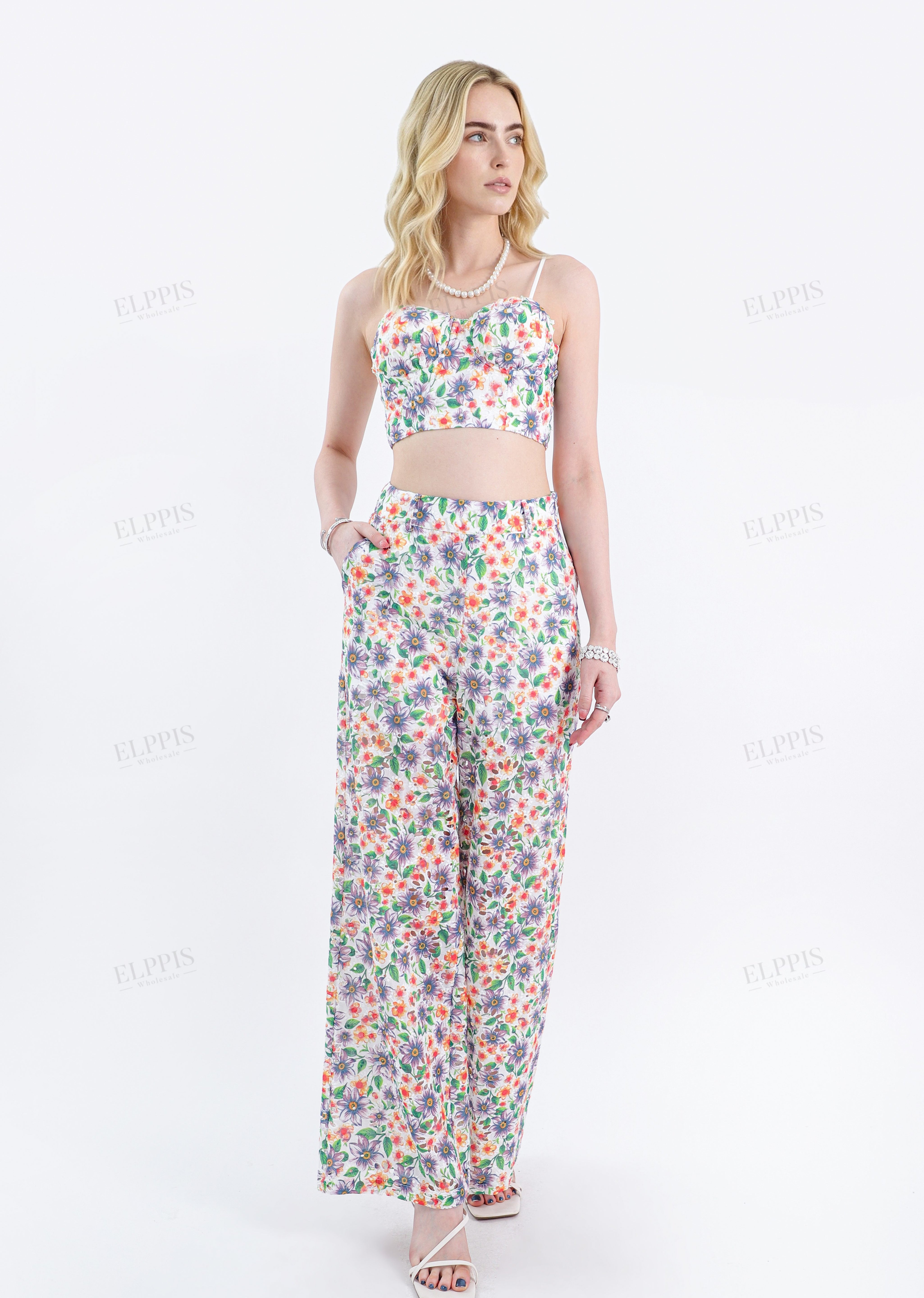 Floral Print Cotton Crop Camisole