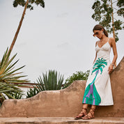 Vacation Style Maxi Printed Dress