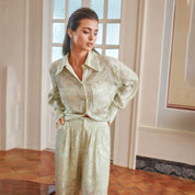 Sequin wide-leg trousers