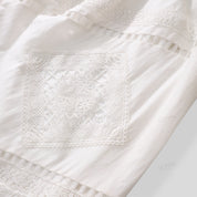 Ethnic style crochet lace decorated dress