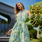 Printed sleeveless dress
