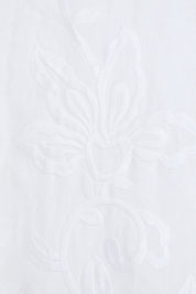 White Sheer Long-Sleeve Shirt with Embroidered Pocket product detail 1 – Elppis 1B5F09229WW