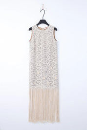 Sleeveless Fringe Hem Lace Vest product detail 1 – Elppis 1J6K08715BN
