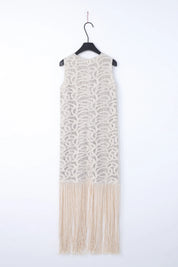 Sleeveless Fringe Hem Lace Vest product detail 2 – Elppis 1J6K08715BN