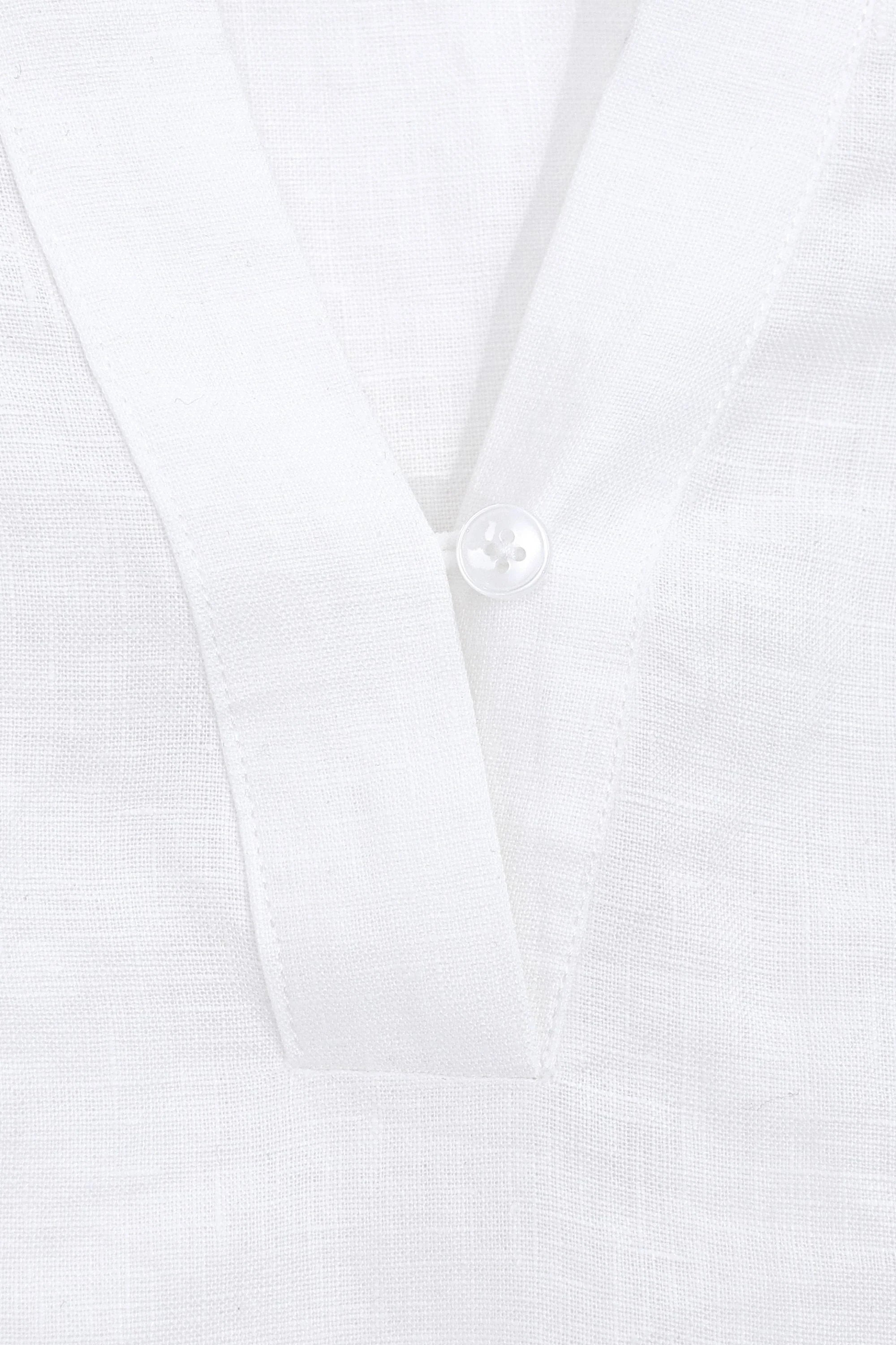 White Cotton Long-Sleeve Embroidered Blouse product detail 1 – Elppis 2B5F07012WW