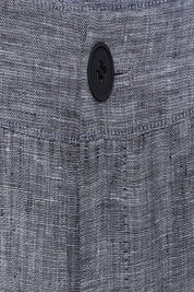 Grey Ramie-Cotton Blend Tailored Shorts product detail 1 – Elppis B4H3591WW