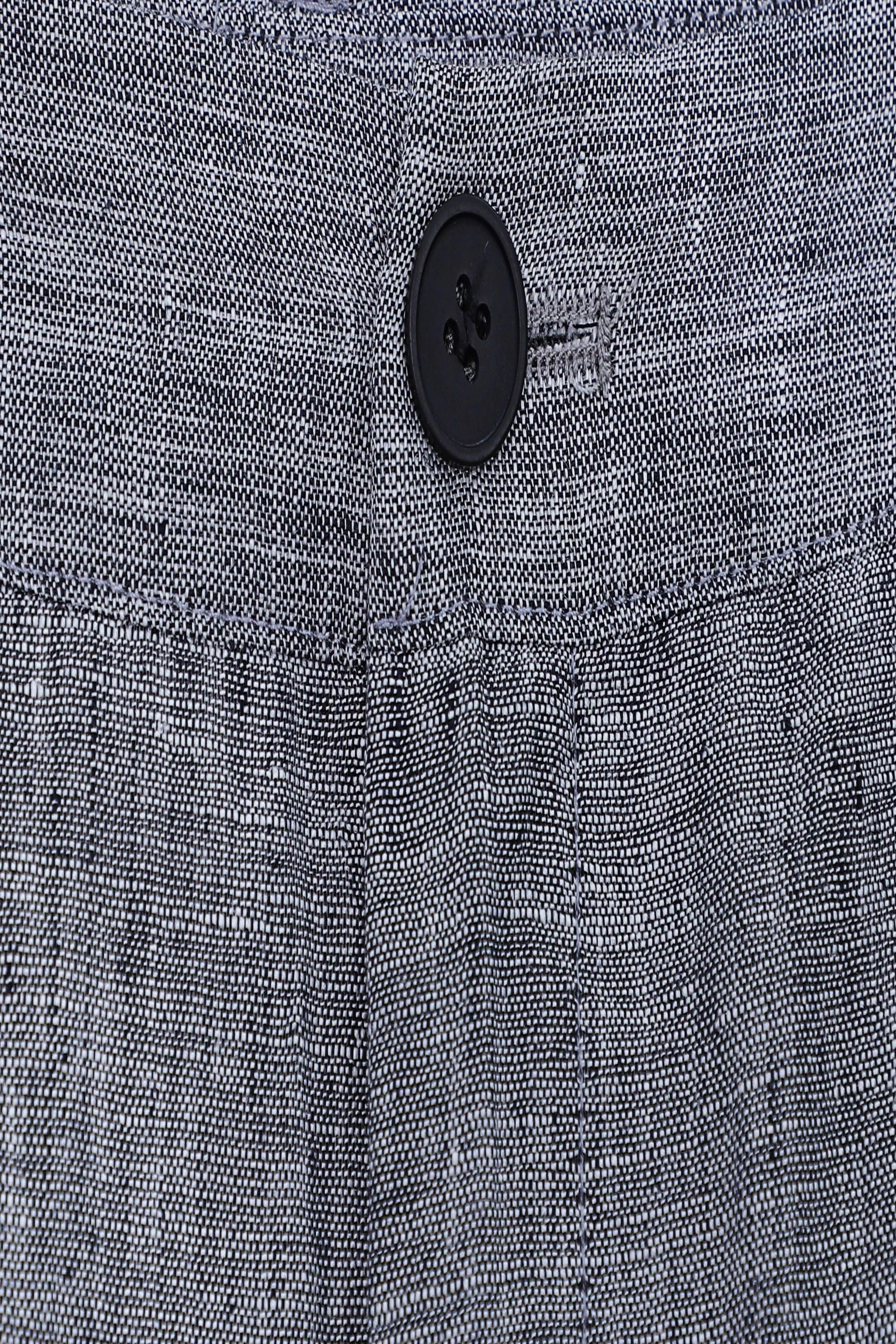 Grey Ramie-Cotton Blend Tailored Shorts product detail 1 – Elppis B4H3591WW