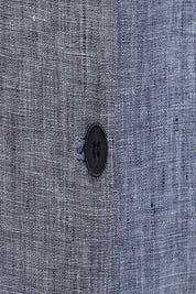 Grey Ramie-Cotton Blend Sleeveless Button-Front Vest product detail 1 – Elppis B4W3633WW