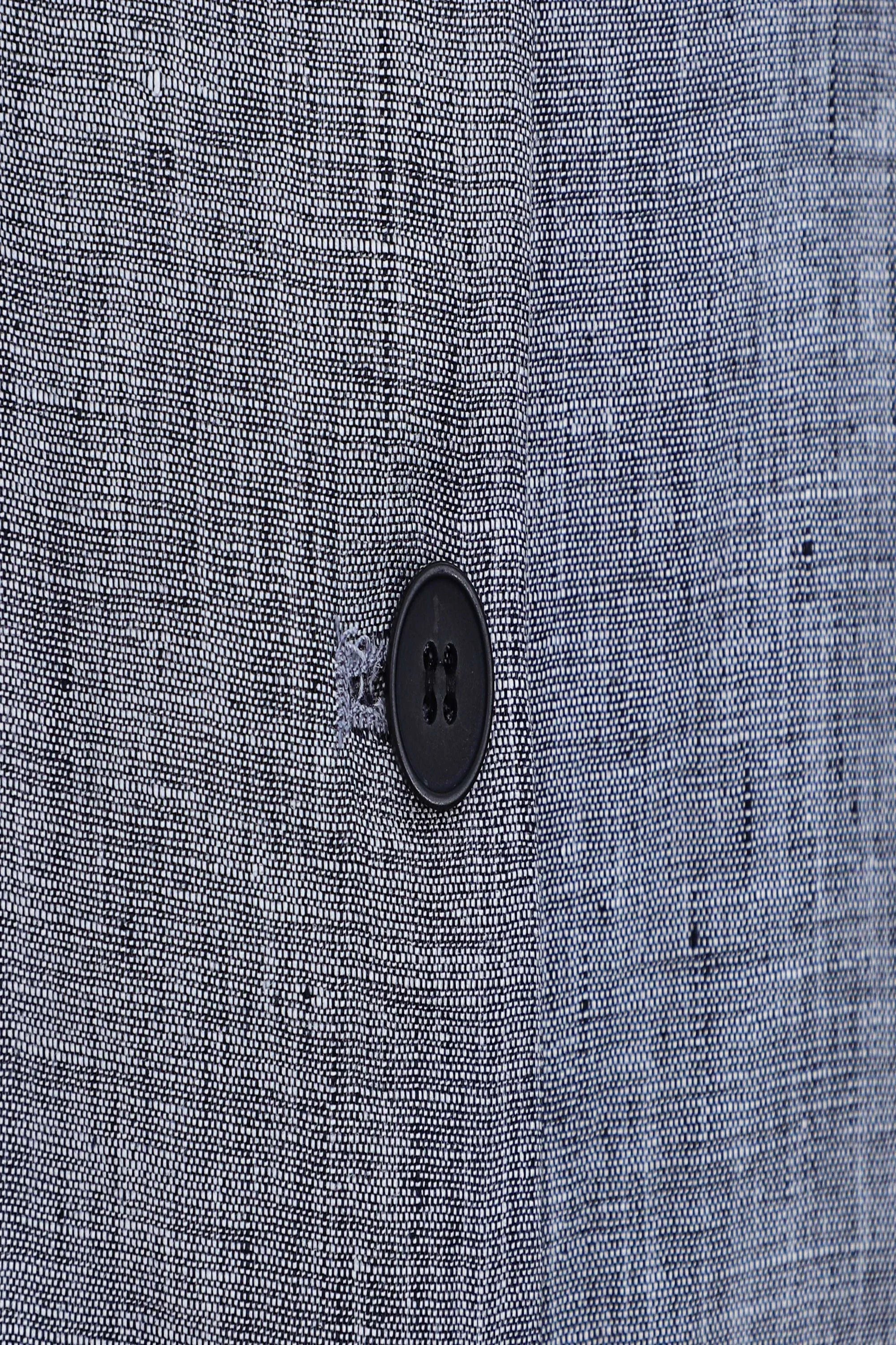 Grey Ramie-Cotton Blend Sleeveless Button-Front Vest product detail 1 – Elppis B4W3633WW