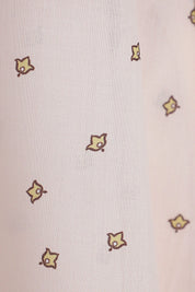 Cream and Brown Paisley Wide-Leg Pants — design detail 2