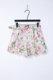Elppis floral eyelet lace high-waisted shorts product back view