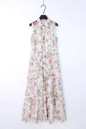 Elppis Floral Print Long Sleeve Shirt Dress, product packshot on white background — SKU 1J5K09808BR