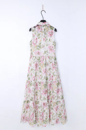 Elppis Floral Print Long Sleeve Shirt Dress, product packshot on white background — SKU 1J5K09808BR
