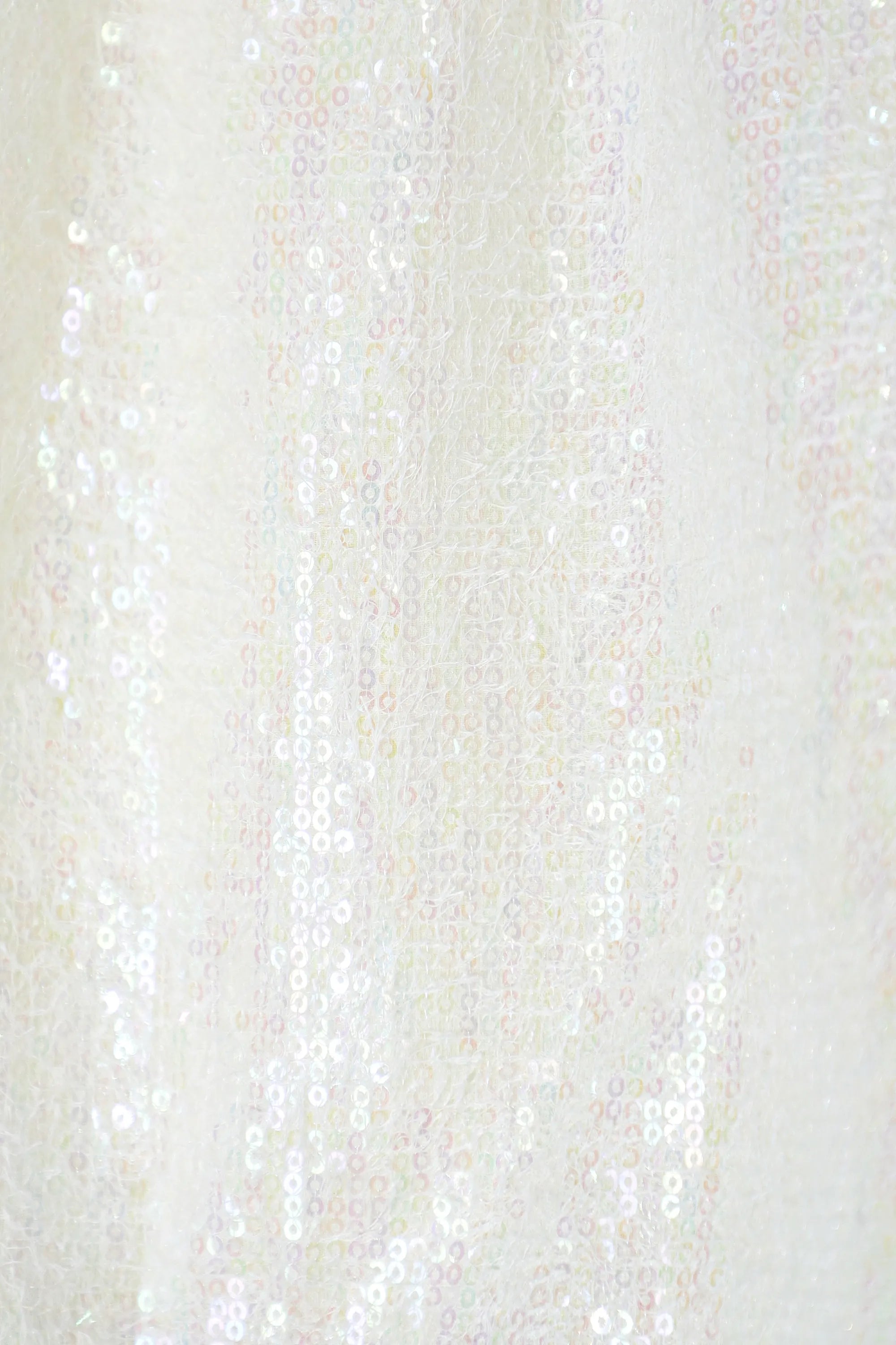 Ivory Iridescent Sequin Bomber Jacket — design detail 2