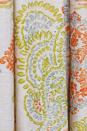 Paisley Print Viscose-Nylon Blend Bustier Puff-Sleeve Maxi Dress — Product Detail 1