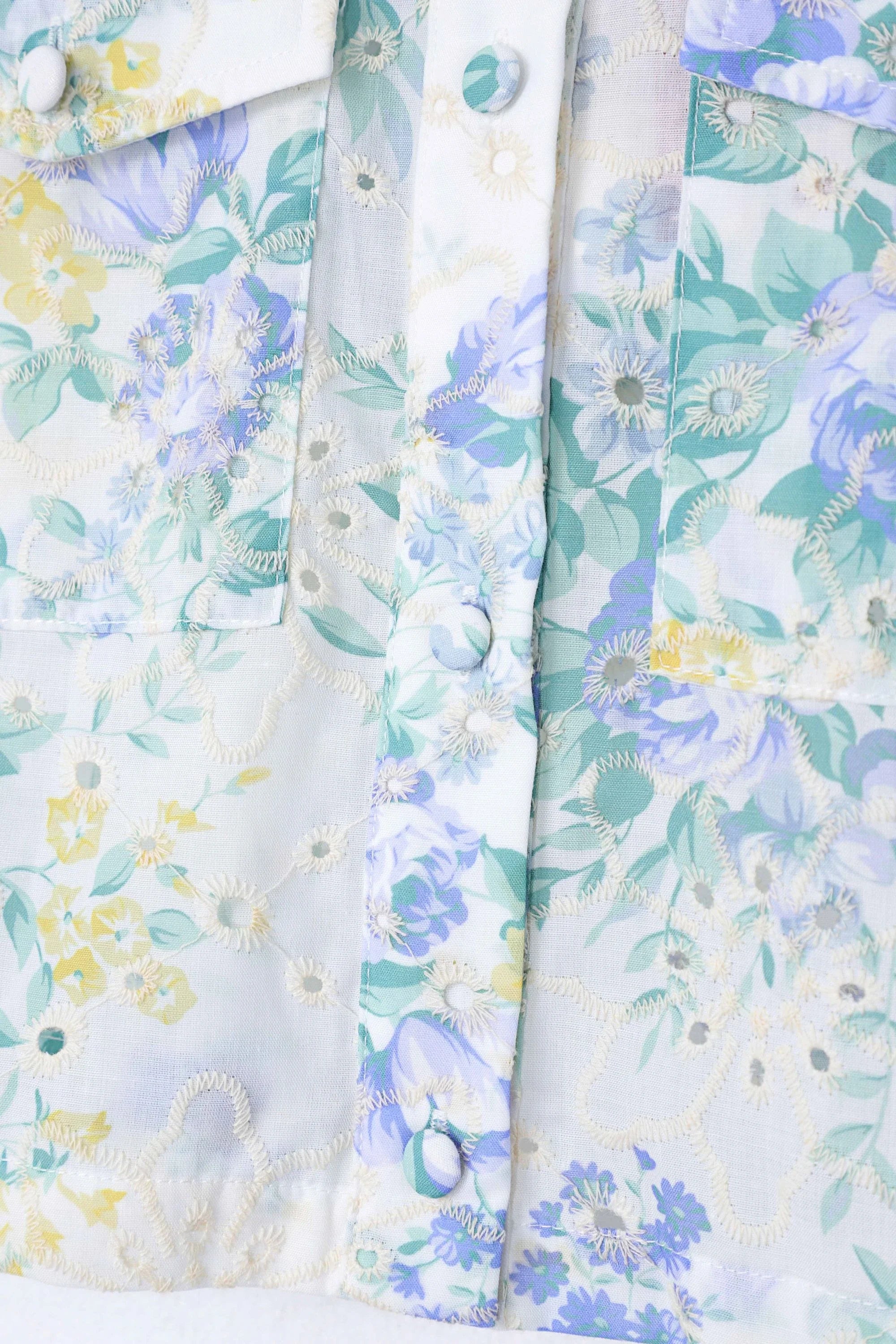 Pastel Floral Cotton Wide-Leg Pants — design detail 2