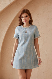 Elppis Polyester Dress, editorial styling view on model — SKU 1J6K09631BN