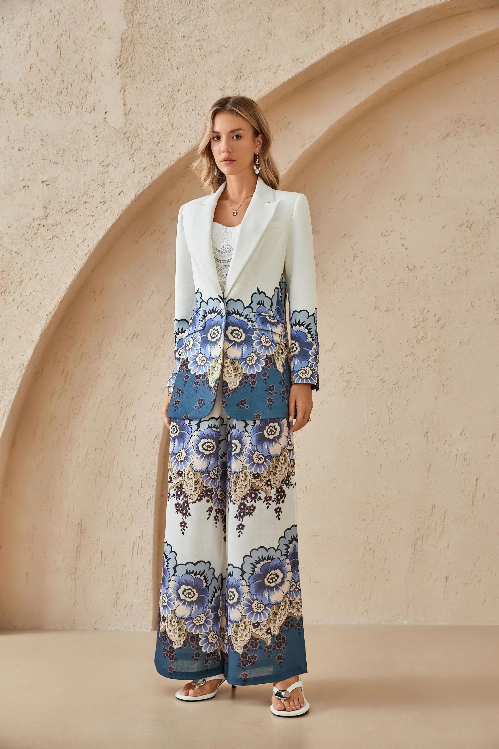 Elppis Polyester Top, editorial styling view on model — SKU 1J6W10566BO